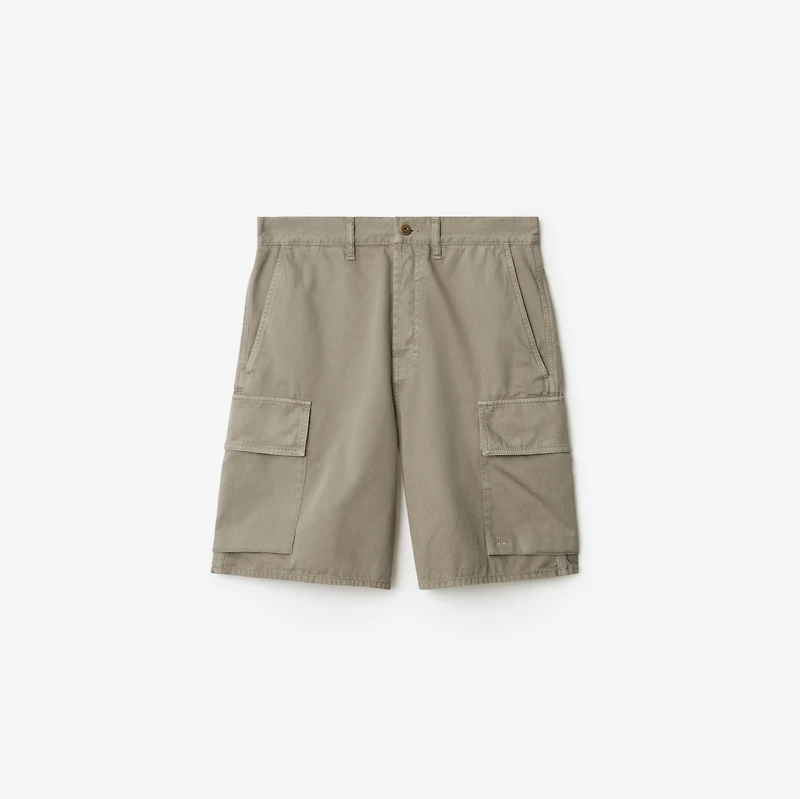 Cotton Cargo Shorts in Quill - Men | Burberry® Official