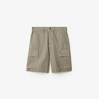 Cotton Cargo Shorts in Quill - Men | Burberry® Official