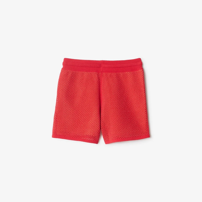 Cotton Nylon Mesh Shorts in Pillar | Burberry® Official