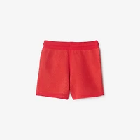 Cotton Nylon Mesh Shorts in Pillar | Burberry® Official