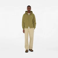 Cross Stitch EKD​ Cotton Zip Hoodie in Estate green - Men | Burberry® Official