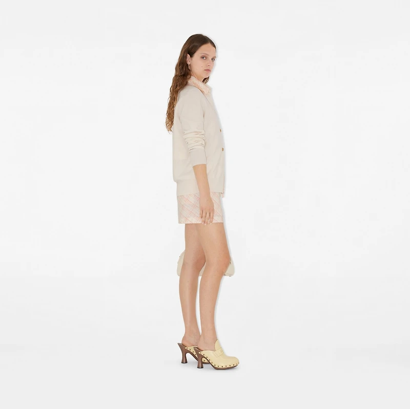 Cashmere Blend Cardigan in Chalk - Women | Burberry® Official