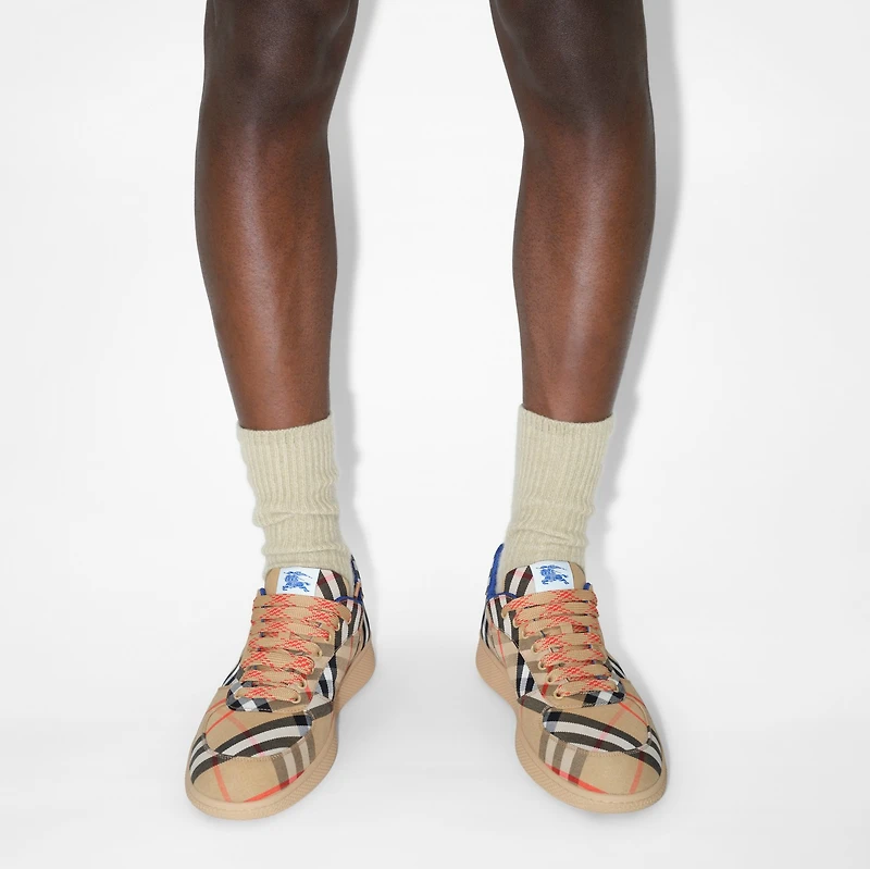 Check Terrace Sneakers in Sand - Men | Burberry® Official