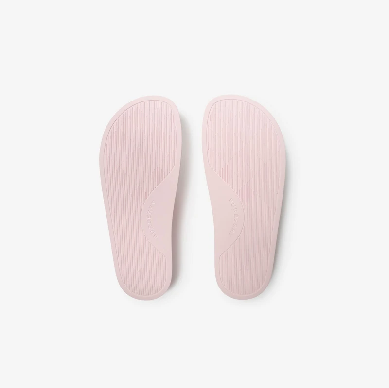 Check Slides in Mallow pink - Women | Burberry® Official