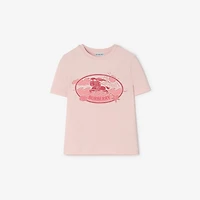 Knight Stamp Cotton T-shirt in Mallow pink | Burberry® Official