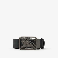 Reversible Check Rider Belt in Black/charcoal grey - Men, Leather | Burberry® Official