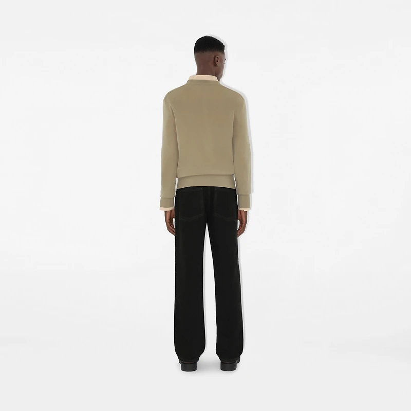 B Crest Wool Sweater in Quill - Men | Burberry® Official