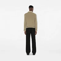 B Crest Wool Sweater in Quill - Men | Burberry® Official