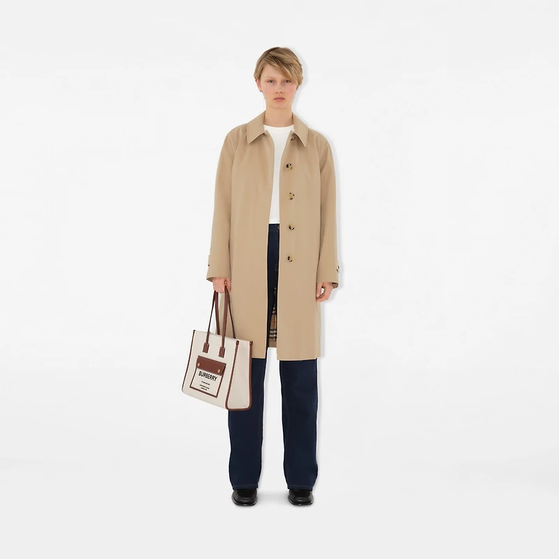 Small Freya Tote in Natural/tan - Women, Canvas | Burberry® Official