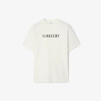 Logo Cotton T-shirt in Chalk white - Men | Burberry® Official