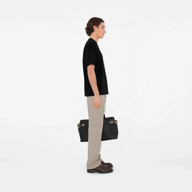 B Crest Cotton T-shirt in Black - Men | Burberry® Official