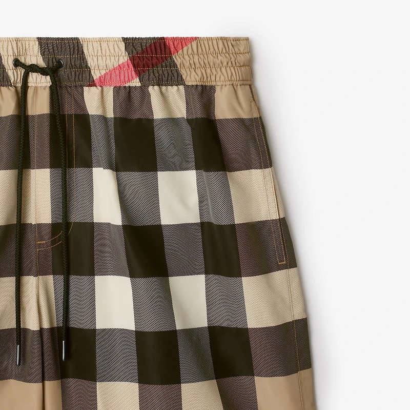 Check Swim Shorts in Archive beige - Men | Burberry® Official