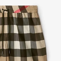 Check Swim Shorts in Archive beige - Men | Burberry® Official