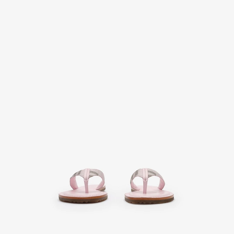 Check Pavilion Sandals in Mallow pink - Women | Burberry® Official