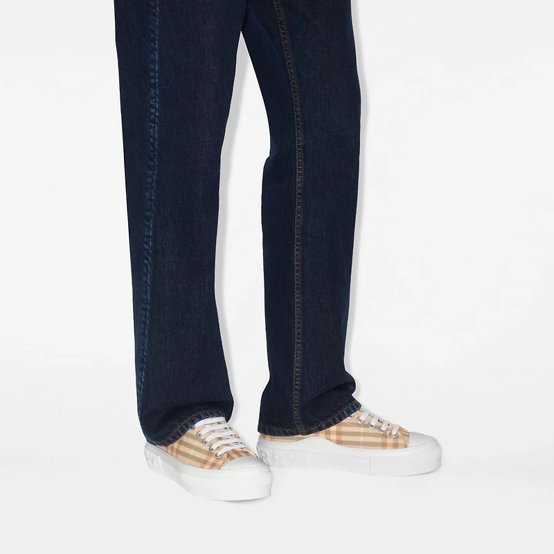 Check Sneakers in Teacup - Women, Nylon | Burberry® Official