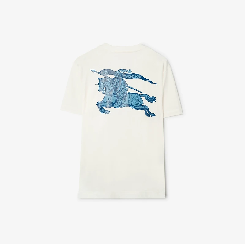 Heritage Logo Cotton T-shirt in Chalk white - Men | Burberry® Official