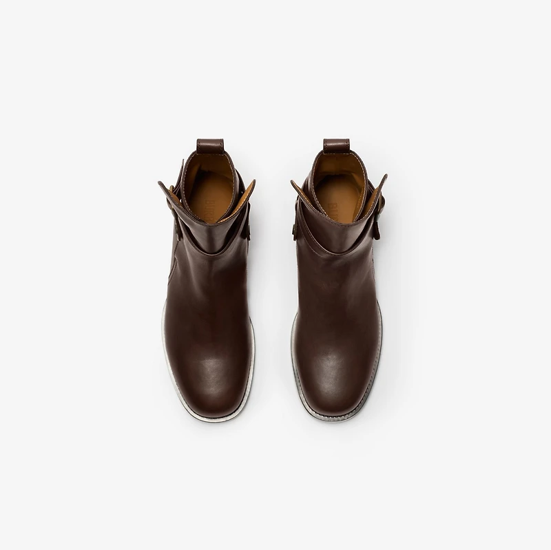 Leather Ledger Jodphur Boots​​ in Treacle brown - Men | Burberry® Official