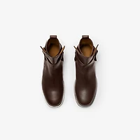 Leather Ledger Jodphur Boots​​ in Treacle brown - Men | Burberry® Official
