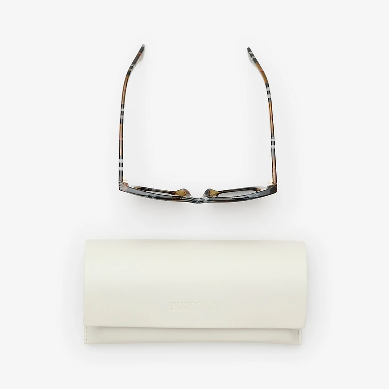 Check Square Sunglasses in Light sand beige - Children | Burberry® Official