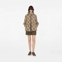 Check Lightweight Jacket in Sand - Women, Nylon | Burberry® Official