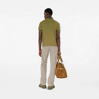 Logo Collar Cotton Polo Shirt in Estate green - Men | Burberry® Official