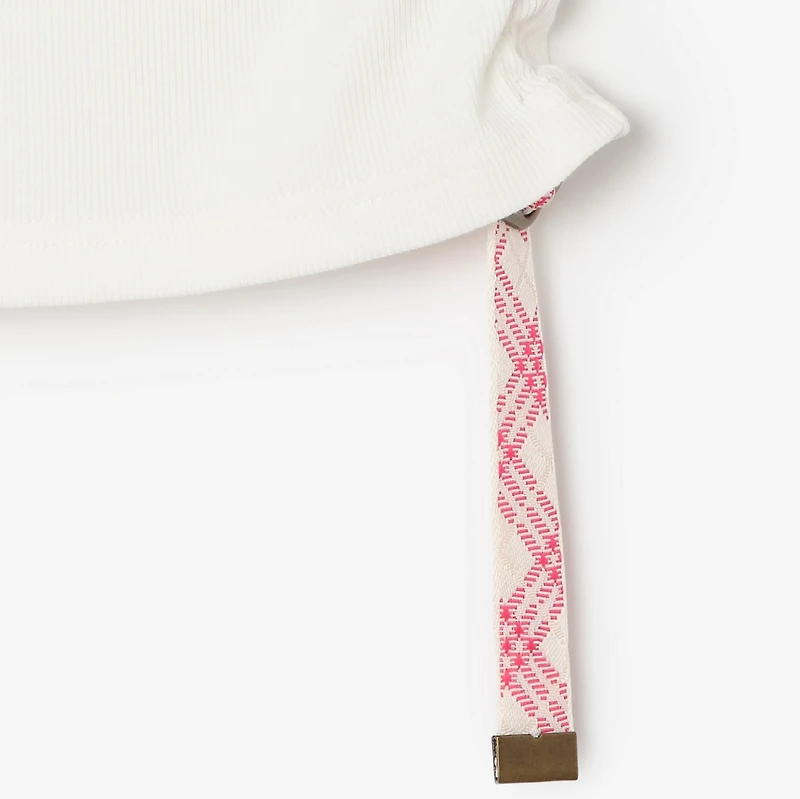 Festival Cotton Blend Tank Top in Chalk white - Women | Burberry® Official