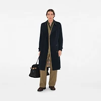 Long Kensington Heritage Trench Coat in Coal blue - Men, Cotton Gabardine | Burberry® Official