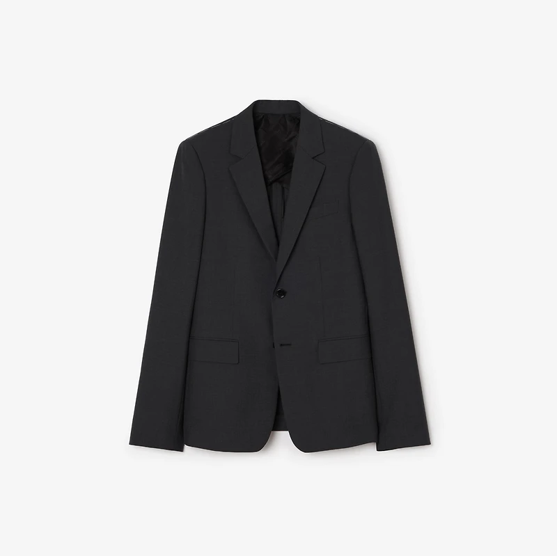Wool Bond Tailored Jacket in Iron grey - Men | Burberry® Official