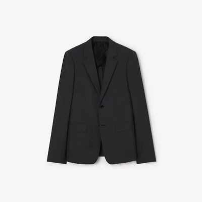 Wool Bond Tailored Jacket in Iron grey - Men | Burberry® Official