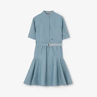 Denim Dress in Stoke blue melange - Women | Burberry® Official