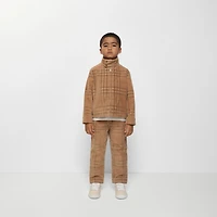 Check Corduroy Trousers in Archive beige | Burberry® Official