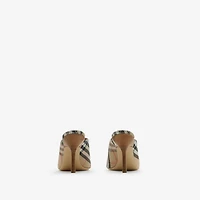 Check Mews Mules in Sand - Women | Burberry® Official