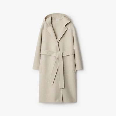 Cashmere Hooded Wrap Coat in Soap - Women | Burberry® Official