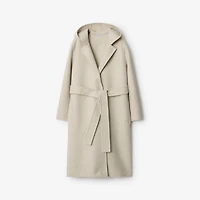 Cashmere Hooded Wrap Coat in Soap - Women | Burberry® Official