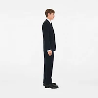Wool Mohair Tailored Jacket in Navy - Men | Burberry® Official