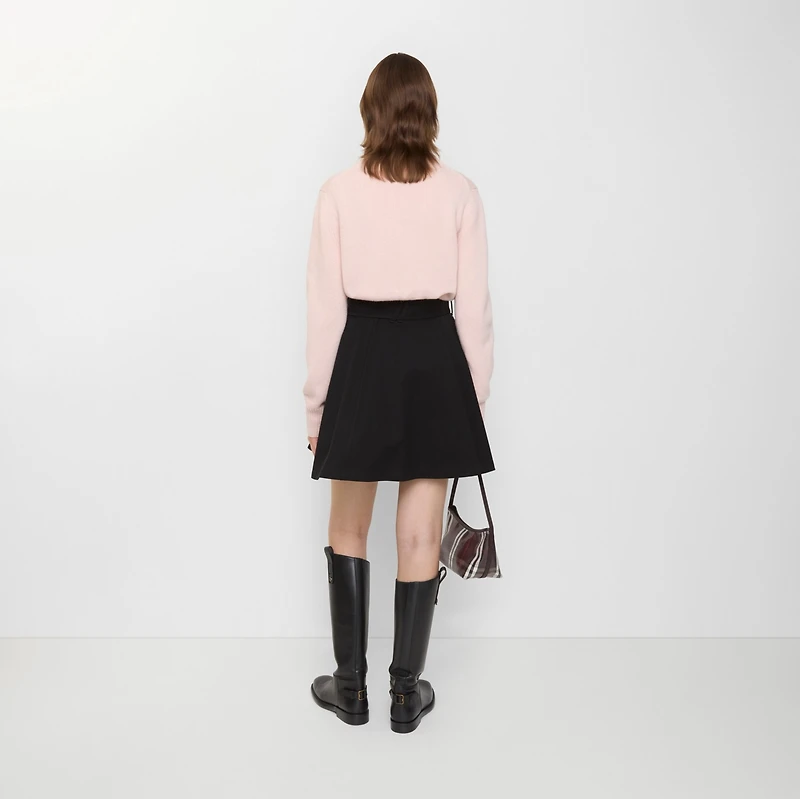 Gabardine Trench Mini Skirt in Black - Women | Burberry® Official