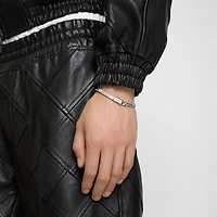 Engraved Check Bracelet​ in Silver - Men | Burberry® Official