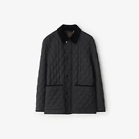 Quilted Wool Barn Jacket in Charcoal grey - Men | Burberry® Official
