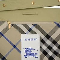 Medium Trench Tote in Hunter - Men, Cotton Gabardine | Burberry® Official