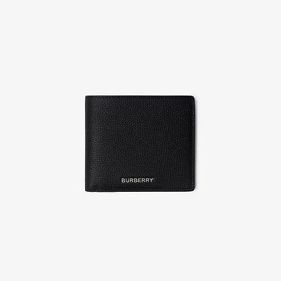 Leather Bifold Wallet in Black - Men | Burberry® Official