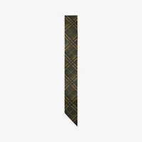 Skinny Reversible Etched Knight Silk Scarf in Moat green | Burberry® Official