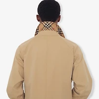 Long Camden Heritage Car Coat in Honey - Men, Cotton Gabardine | Burberry® Official