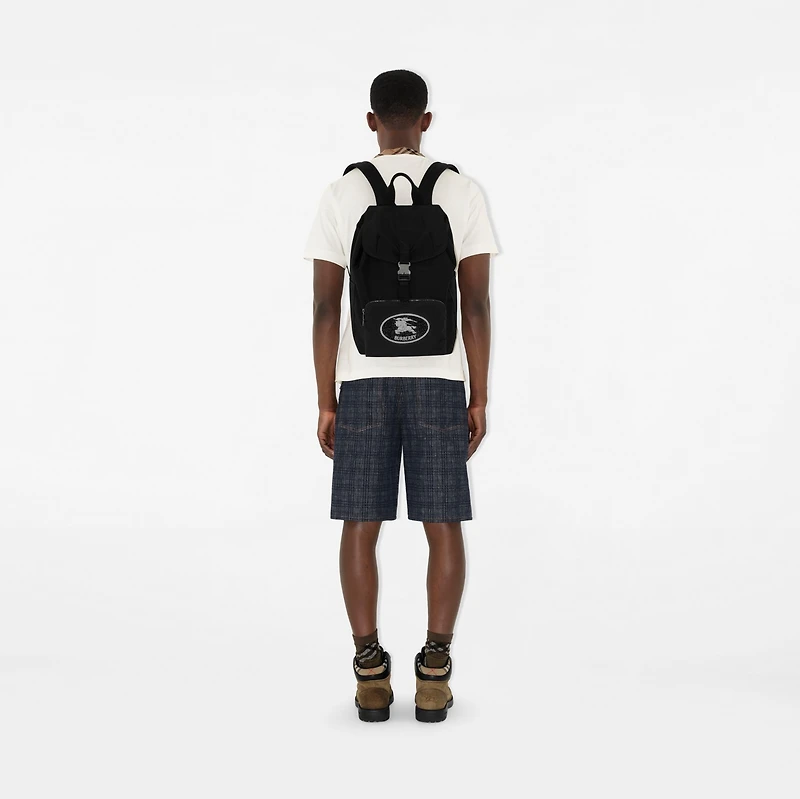 Orkney Flap Backpack in Black - Men, Nylon, Technical | Burberry® Official