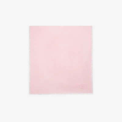 Wide Check Wool Silk Scarf in Sugar | Burberry® Official