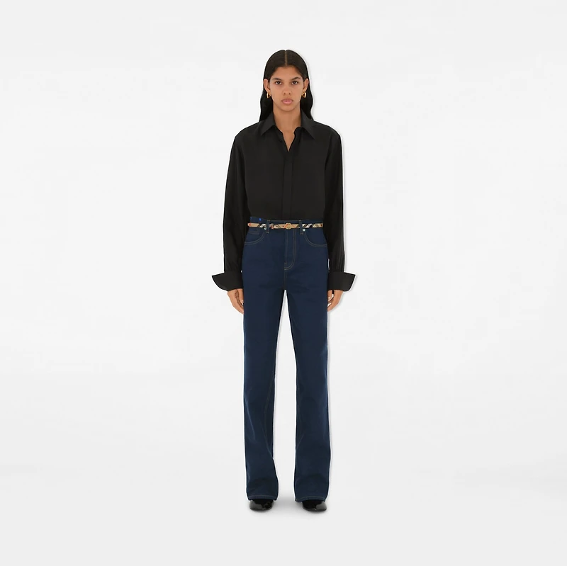 Thin Check B Buckle Belt in Sand - Women | Burberry® Official