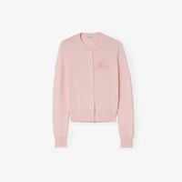 Knight Cotton Wool Cardigan in Mallow pink - Women, Lace | Burberry® Official