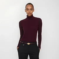 Thin Reversible Check Knight Stamp Belt​ in Mahogany red/gold - Women | Burberry® Official