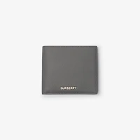Leather Bifold Wallet in Anthracite grey - Men | Burberry® Official