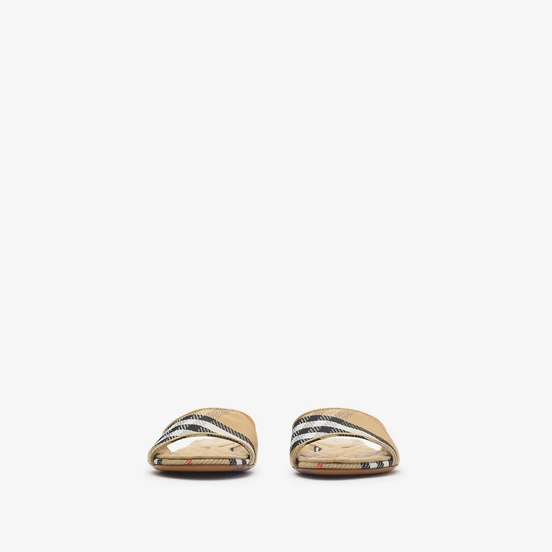 Check Sloane Slides​ in Sand beige - Women | Burberry® Official