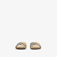 Check Sloane Slides​ in Sand beige - Women | Burberry® Official